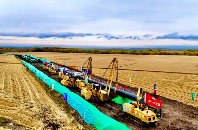 虎林至長春天然氣管道干線工程主體焊接完成