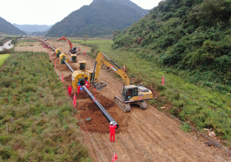 广西百色至云南文山液化天然气管道建设稳步推进